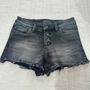 Black Denim Shorts